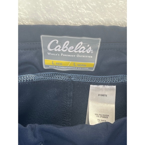Cabelas Mens Blue Sweatpants Activewear Hiking Drawstring Pockets Size Large - Picture 2 of 9